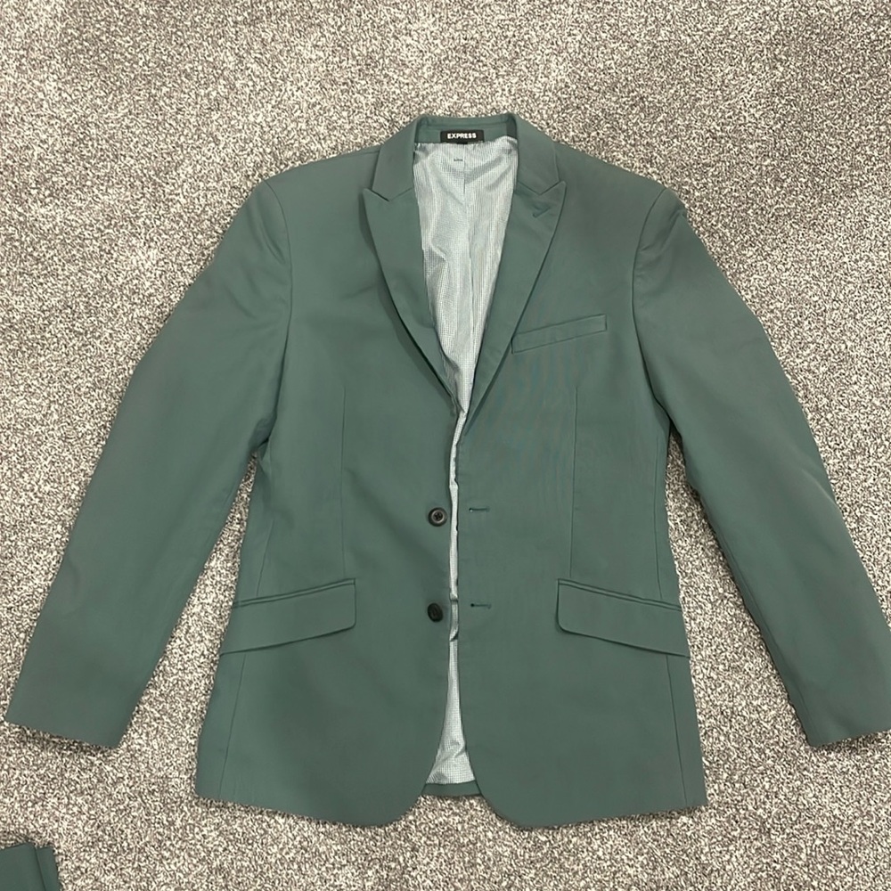 Express Men's Green Suit Blazer